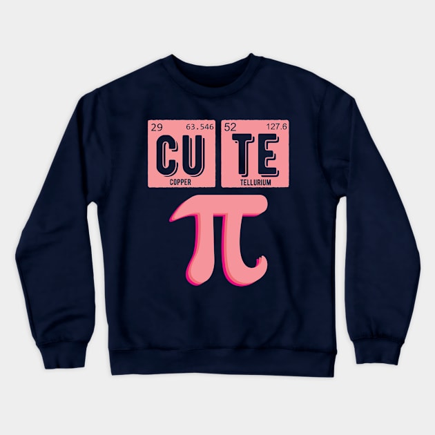 Cute Pie Pi Day Cutie Math Periodic Table Pink math teacher Crewneck Sweatshirt by Gaming champion